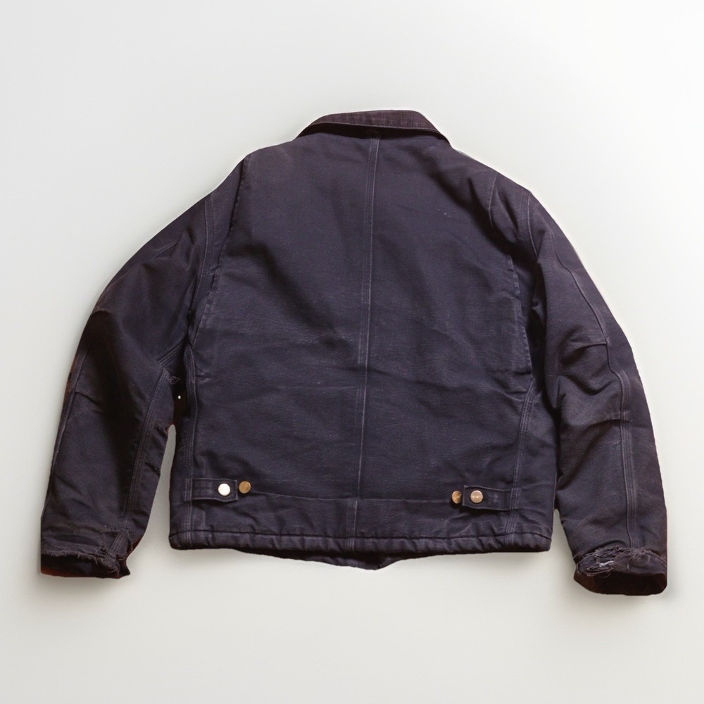 Vintage Carhartt Detroit Arctic Jacket Size Medium USA Made Faded Distressed - Picture 2 of 16